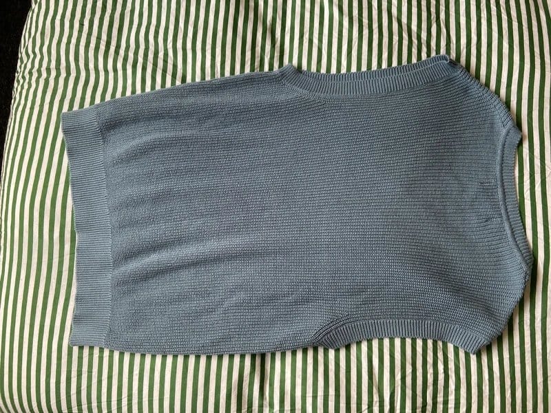 Bershka Blue Knit Sleeveless Vest