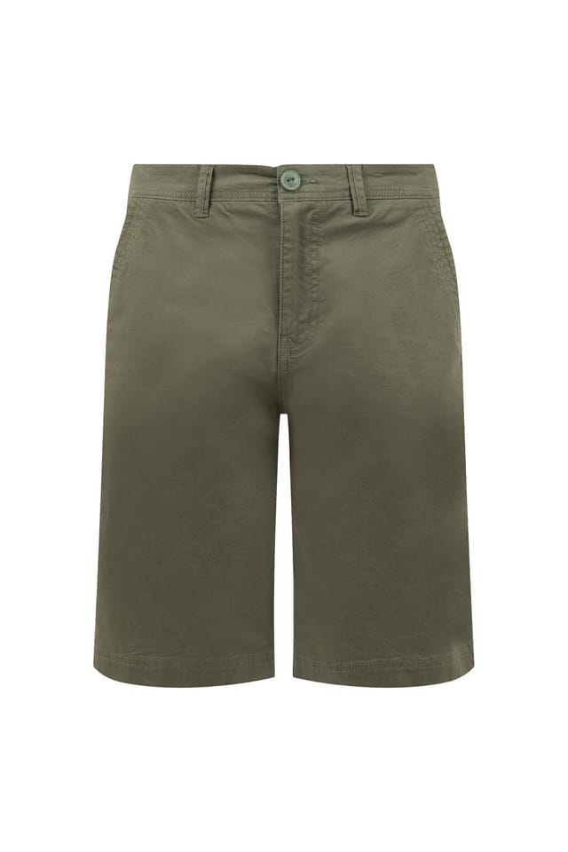 Weird Fish Weird Fish Men's Rayburn Cotton Flat Front Shorts in Olive - 2