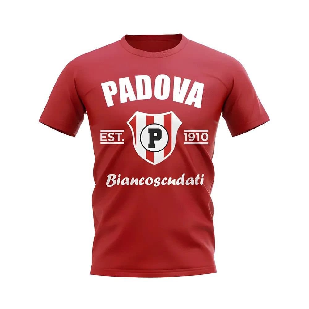 Padova Padova Men's Personalised Established Football T-Shirt in Red