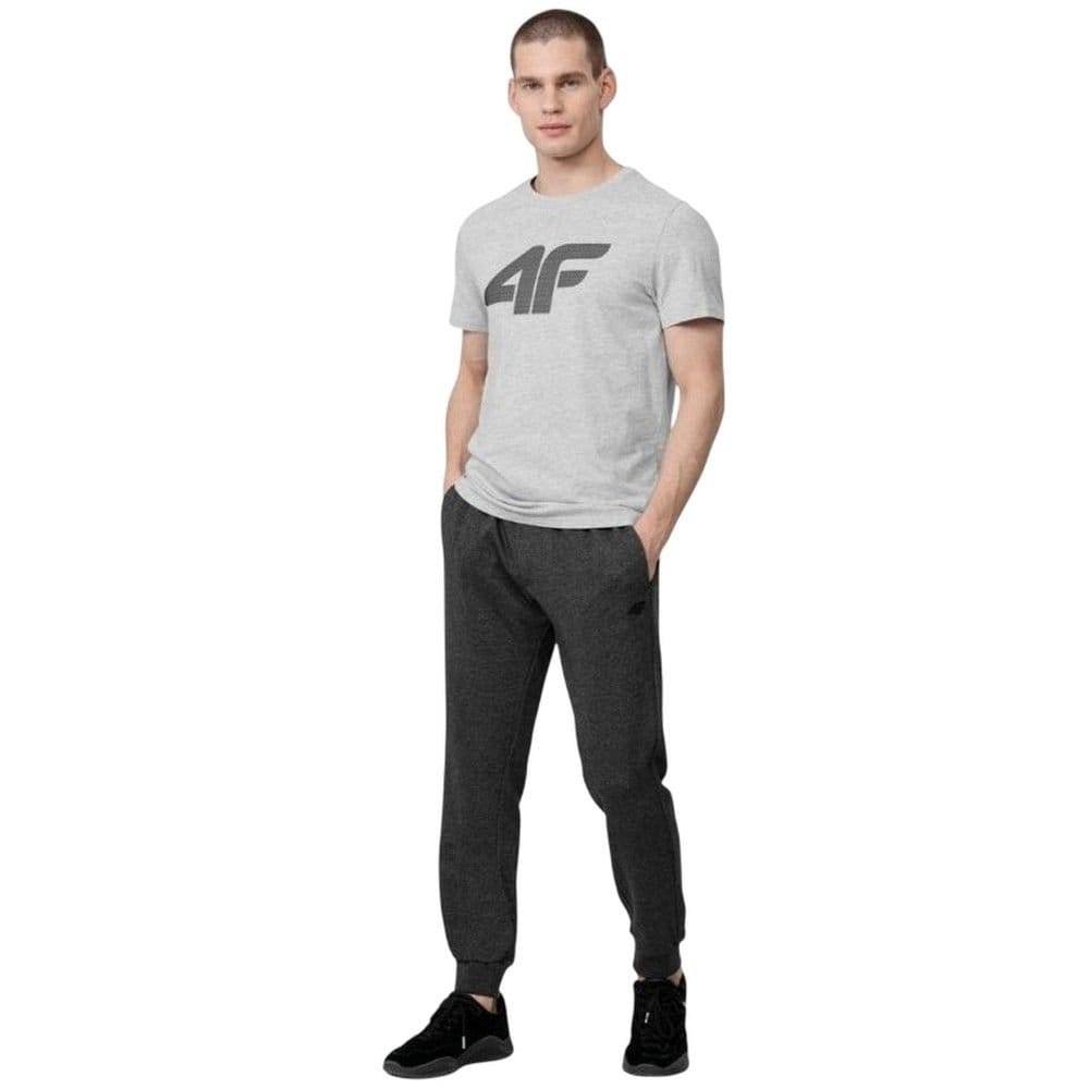 4F 4F Men's H4Z22 Logo T-Shirt in Grey - 4