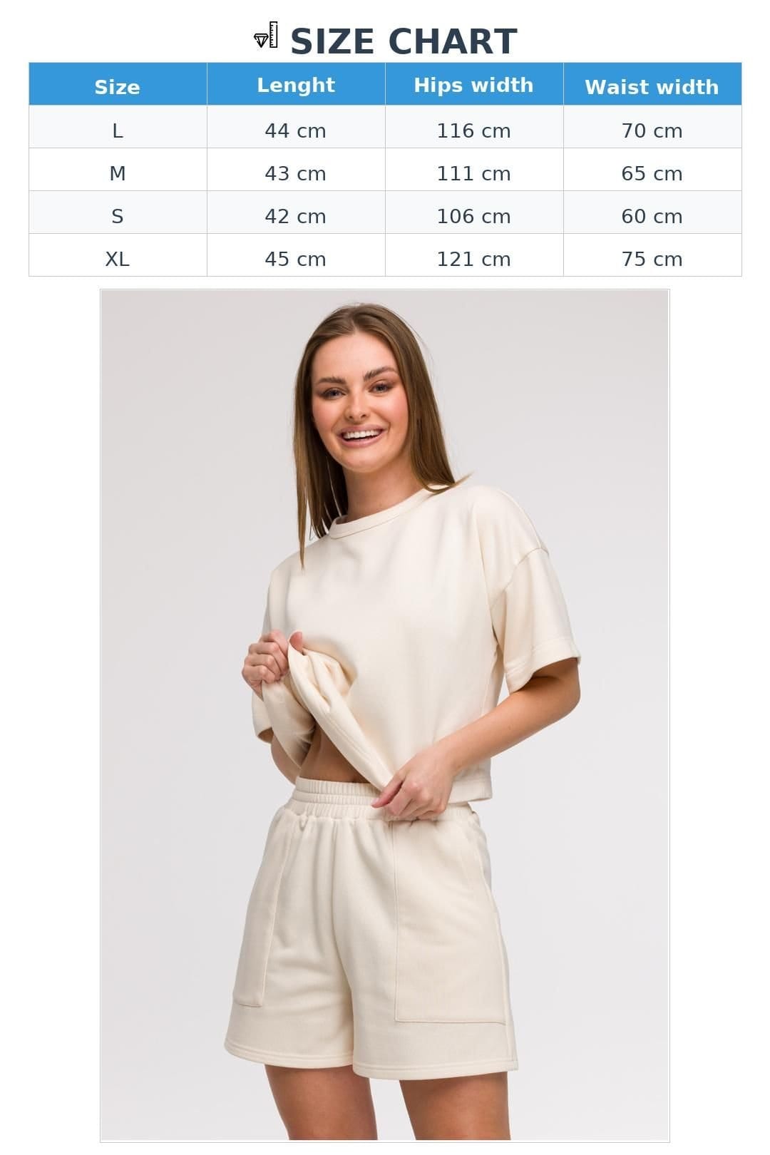 Love Lace Love Lace Women's High Waist Loose Fit Shorts with Pockets in Beige - 4