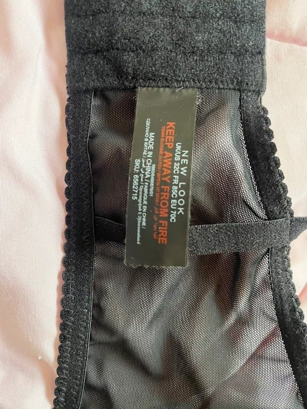 New Look Black corset bra