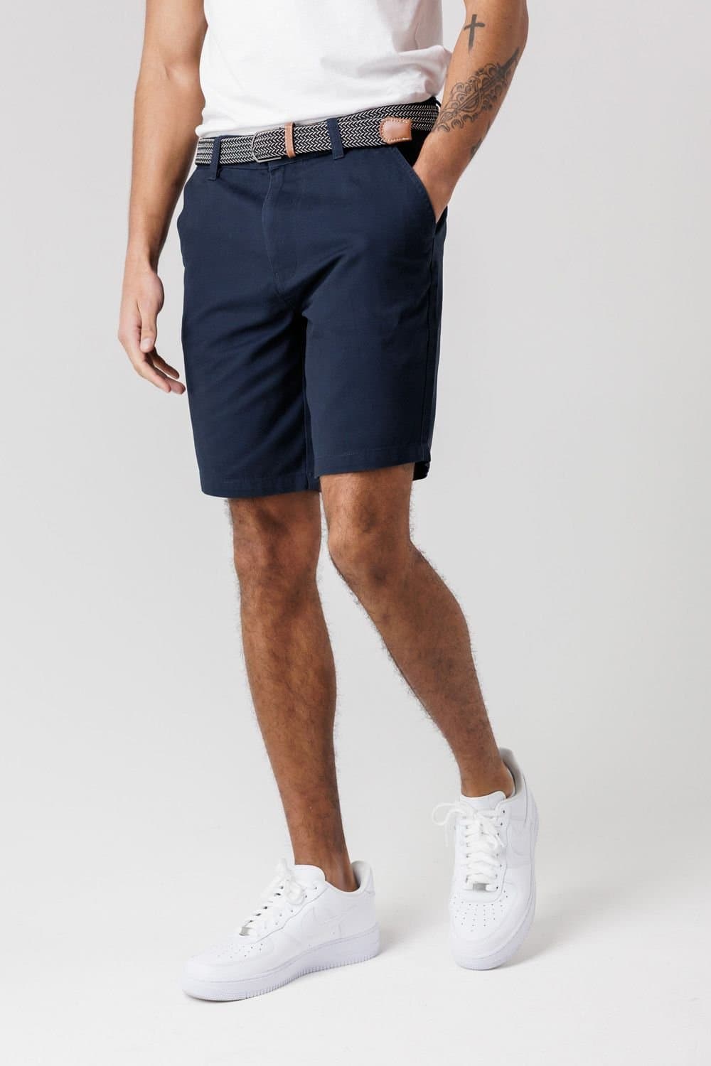 Tokyo Laundry Tokyo Laundry Men's Cotton Twill Peached Shorts in Navy