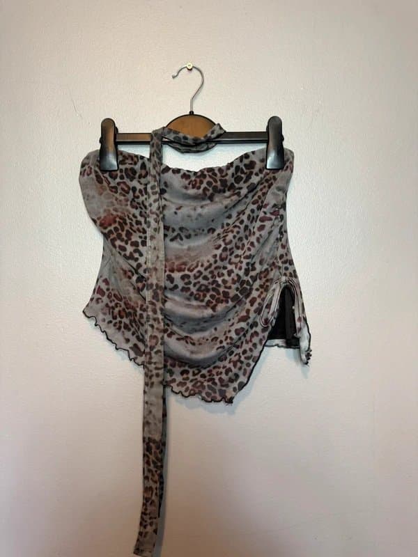 ASOS Leopard Print off the shoulder top