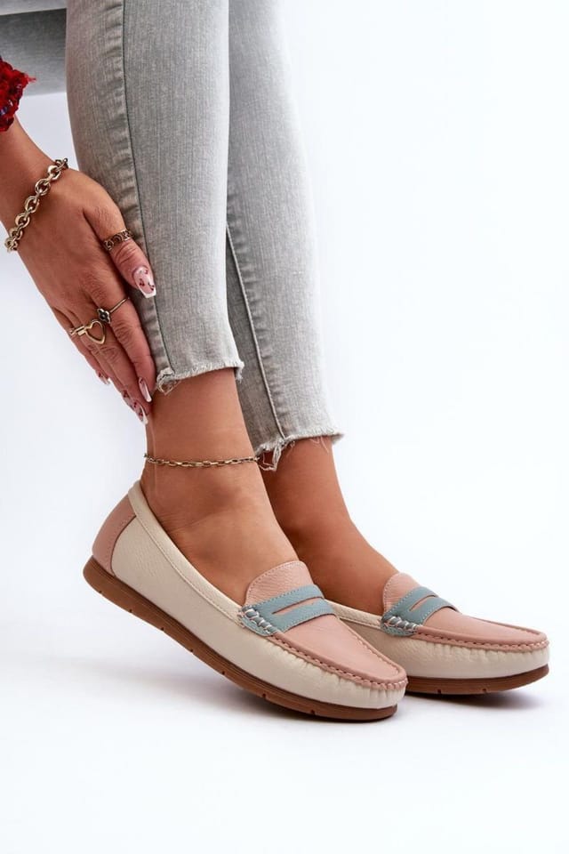 Love Lace Love Lace Women's Classic Moccasin Shoes with Rounded Toe Comfort Everyday in Pink - 2