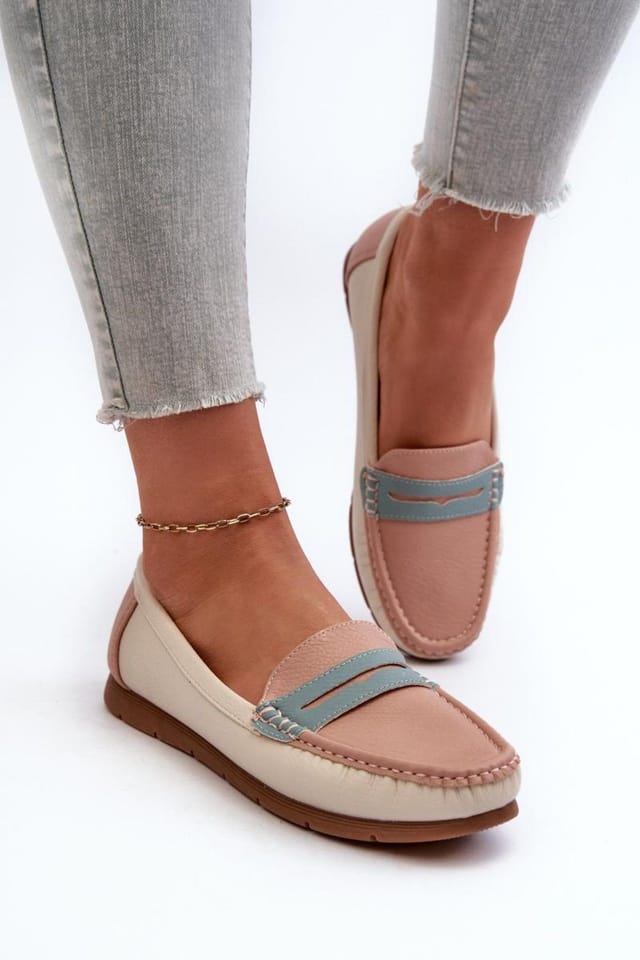 Love Lace Love Lace Women's Classic Moccasin Shoes with Rounded Toe Comfort Everyday in Pink - 3