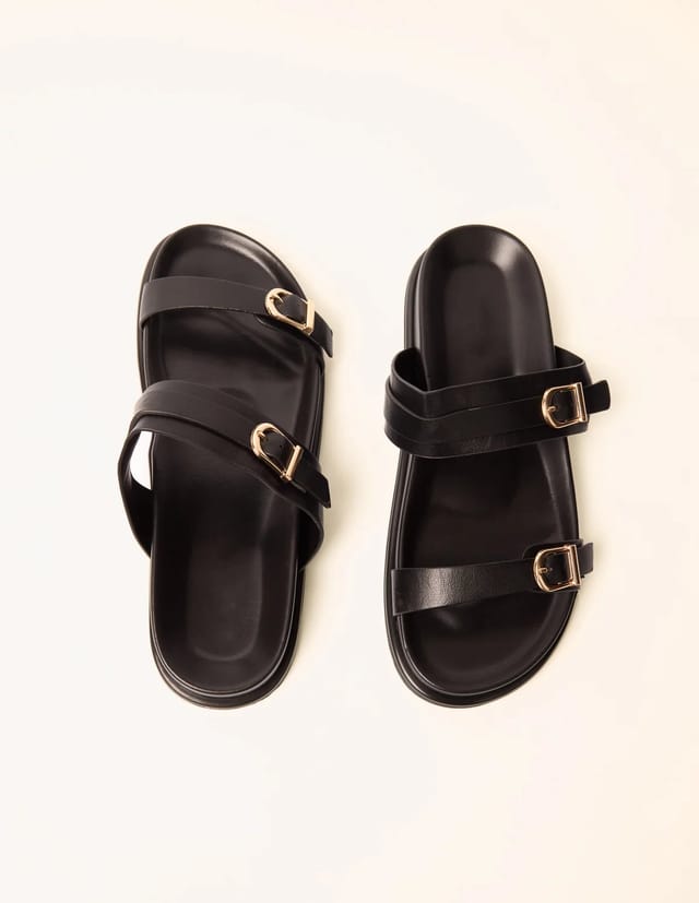 Blue Vanilla Buckled Strap Sandals - 2