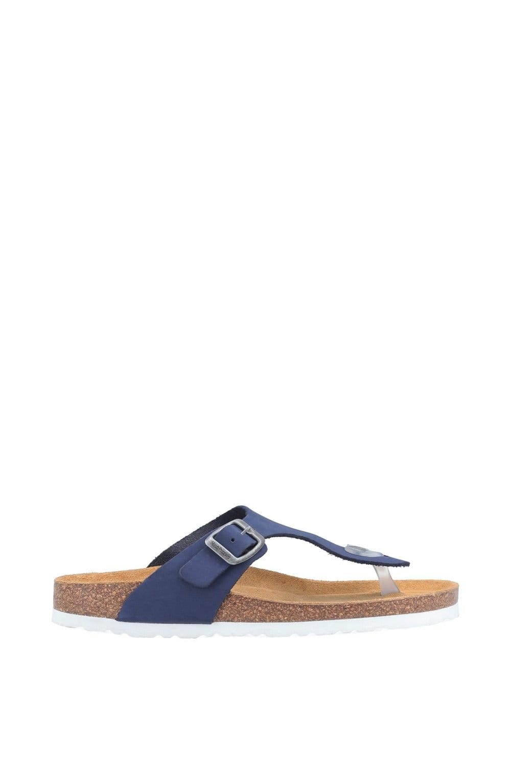Hush Puppies Hush Puppies Women's 'Kayla' Leather Sandals in Navy - 4