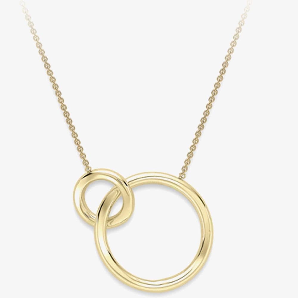 T.H.Baker T.H.Baker Women's 9ct Gold Interlocking Rings Necklace CN132-17