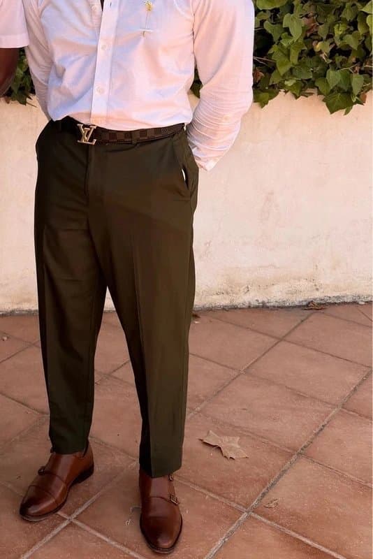 ASOS ASOS Olive Green Tapered Suit Trousers W32 L32