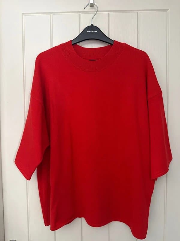 ASOS Design Red fine knit t shirt
