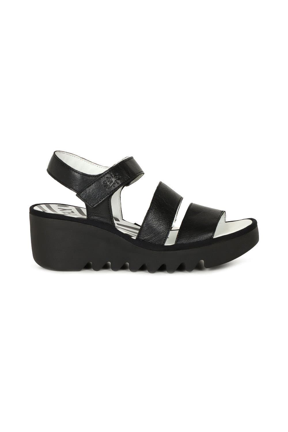Fly London Fly London Women's 'Bexy' Wedge Heel Sandals in Black