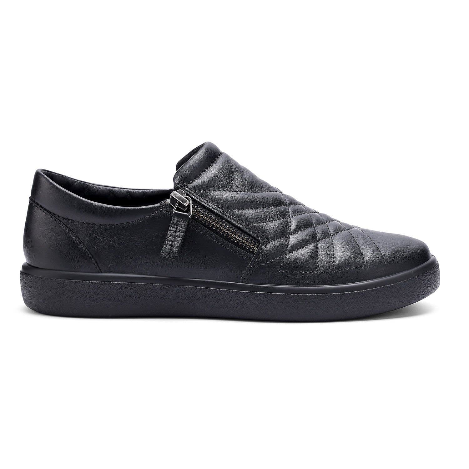 Hotter Hotter Women's Wide Fit 'Poppy' Quilted Trainers in Black