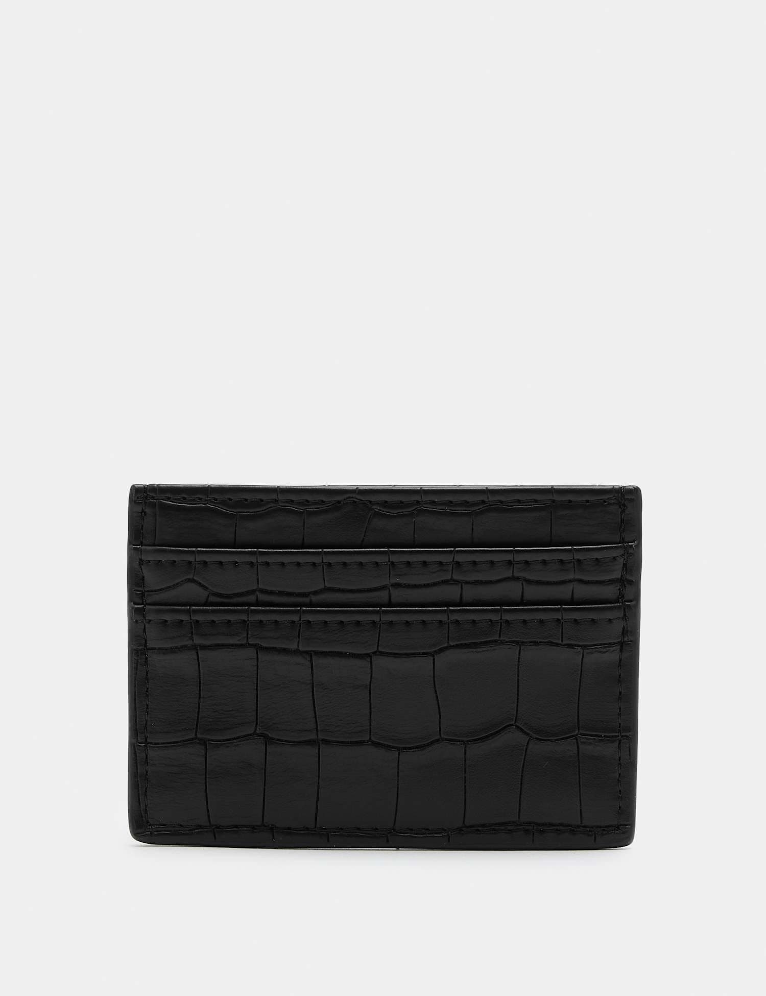 Marks & Spencer M&S Mock Croc Leather Cardsafe™ Card Holder Black