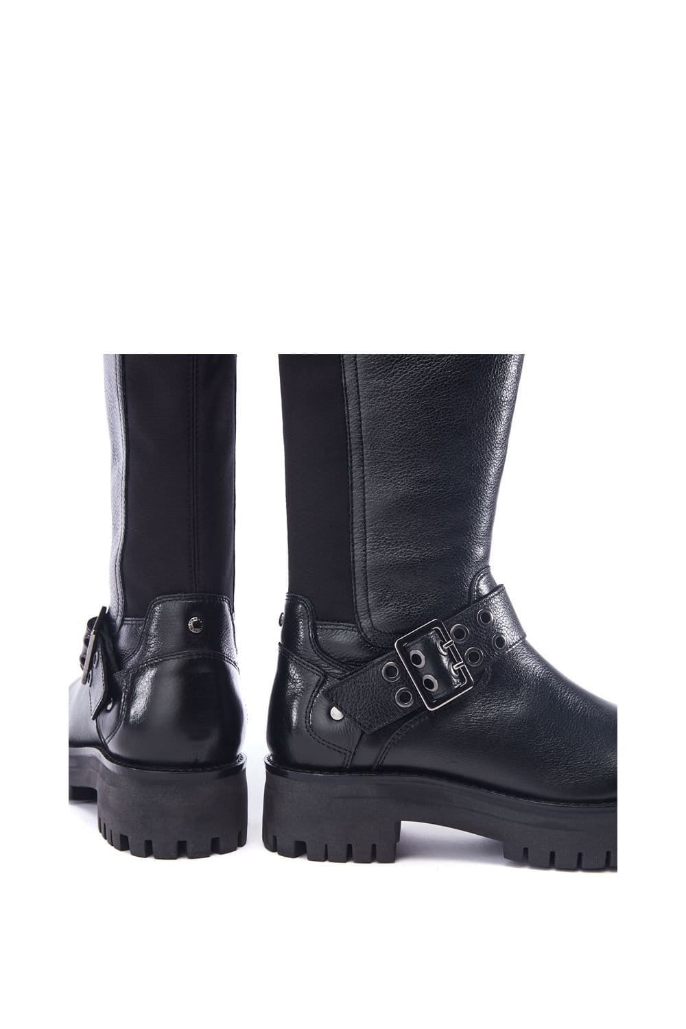 Moda In Pelle Moda In Pelle Women's 'Remy' Leather Biker Boots in Black - 4