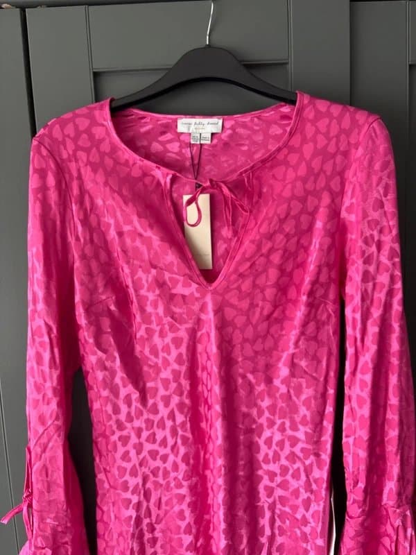 Never Fully Dressed Never Fully Dressed Pink Heart print mini dress