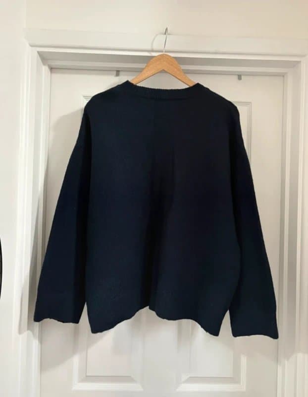 New Look Adorable Women's New Look CPH Navy Oversized Knitted Sweater Jumper Top size M 12-14
