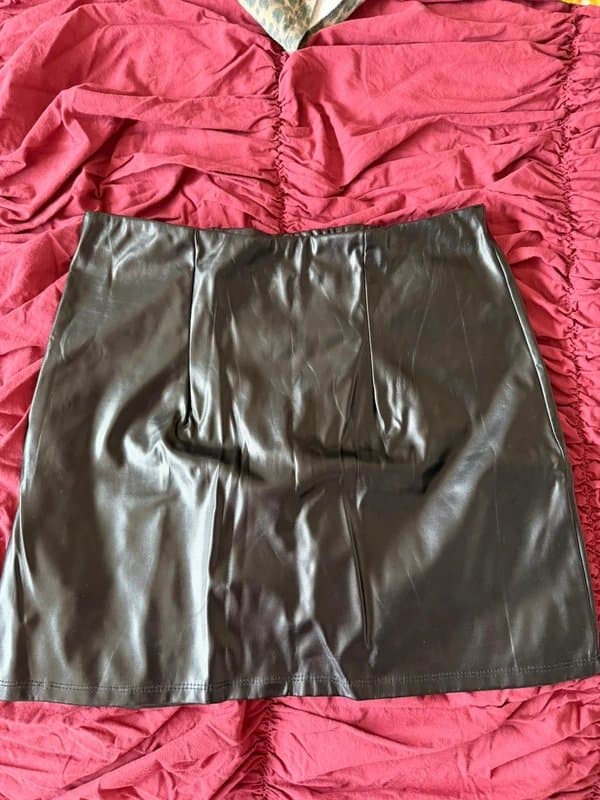 ASOS Design ASOS design black mini leather skirt