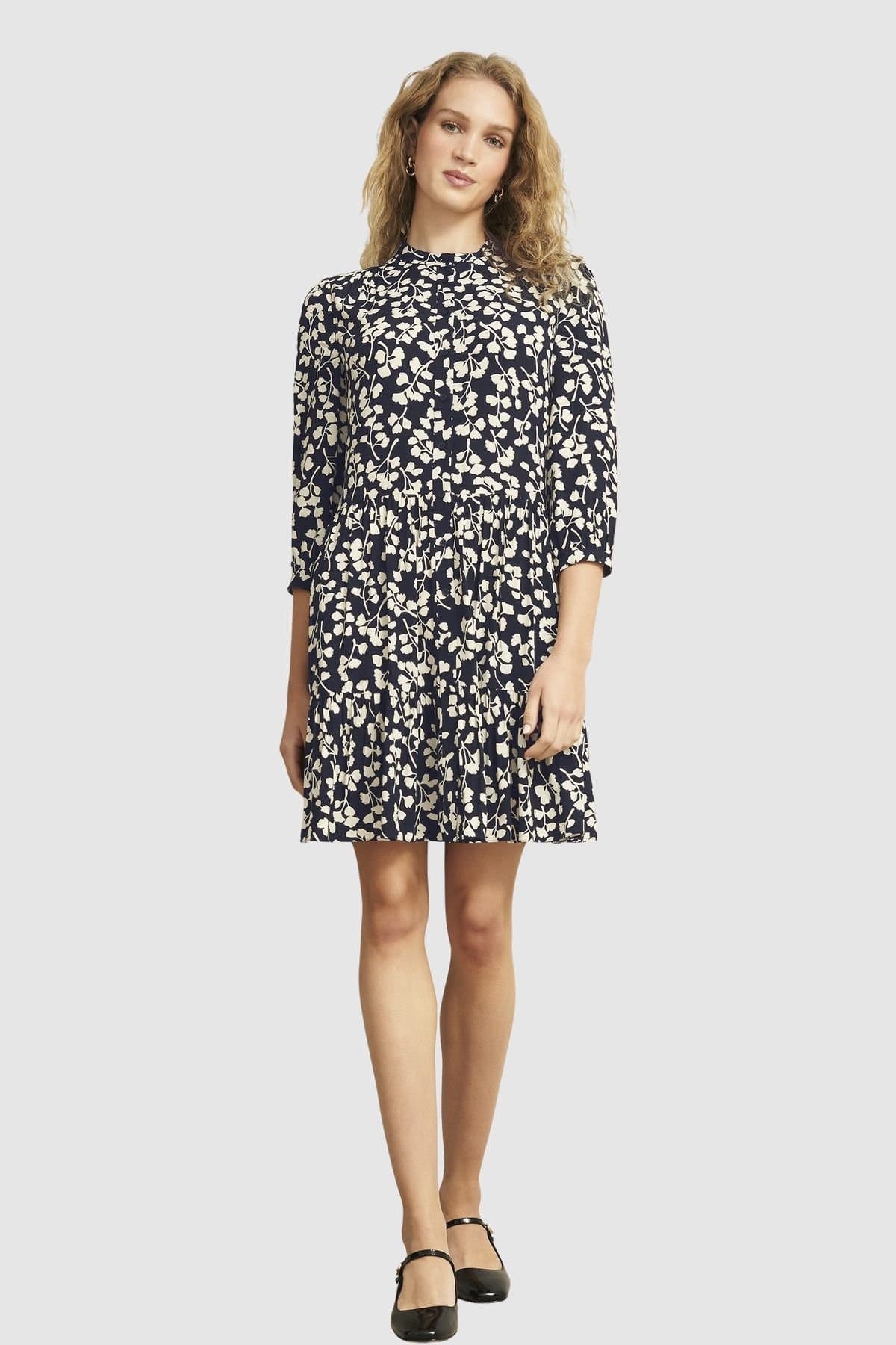 Hobbs London Hobbs London Women's Lacey Floral Print Mini Dress in Dark Navy