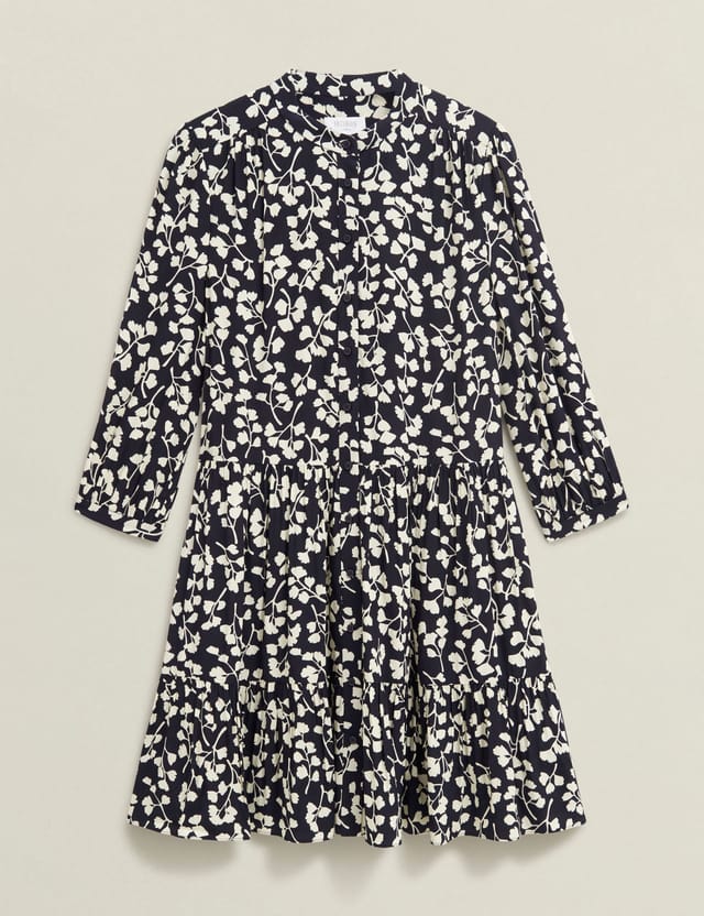 Hobbs London Hobbs London Women's Lacey Floral Print Mini Dress in Dark Navy - 2