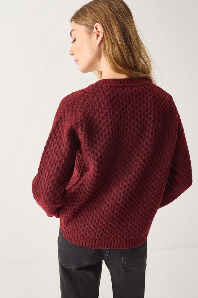 Monsoon Monsoon Women's Tina Bow Tie Cardigan Red - 2