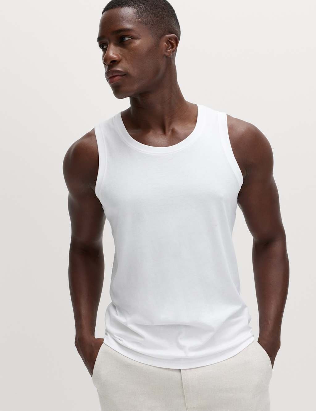Marks & Spencer M&S Pure Cotton Tank Top White
