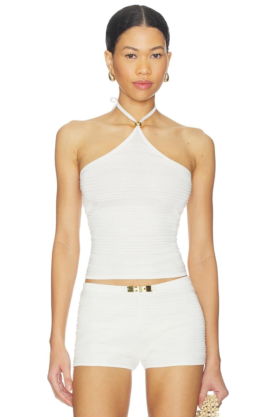 revolve Revolve White Knit Halter Top