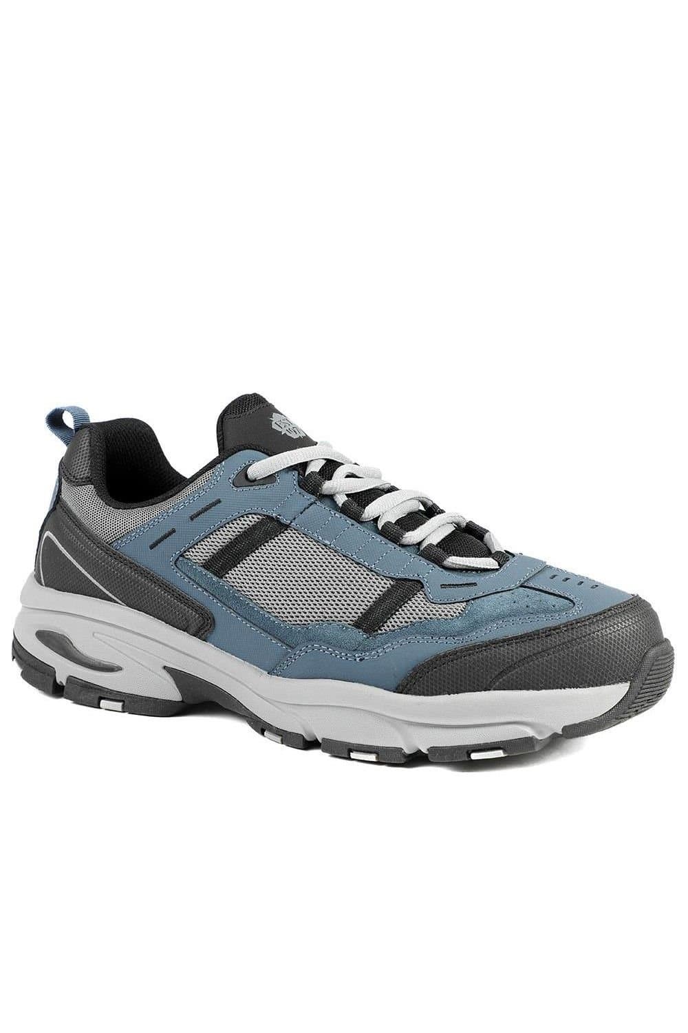 Pavers Pavers Men's Blue Leather Memory Foam Trainers