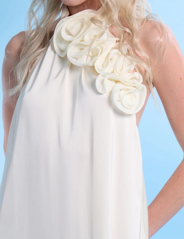 Public Desire Bow Tailored Tulip Mini Dress White - 2