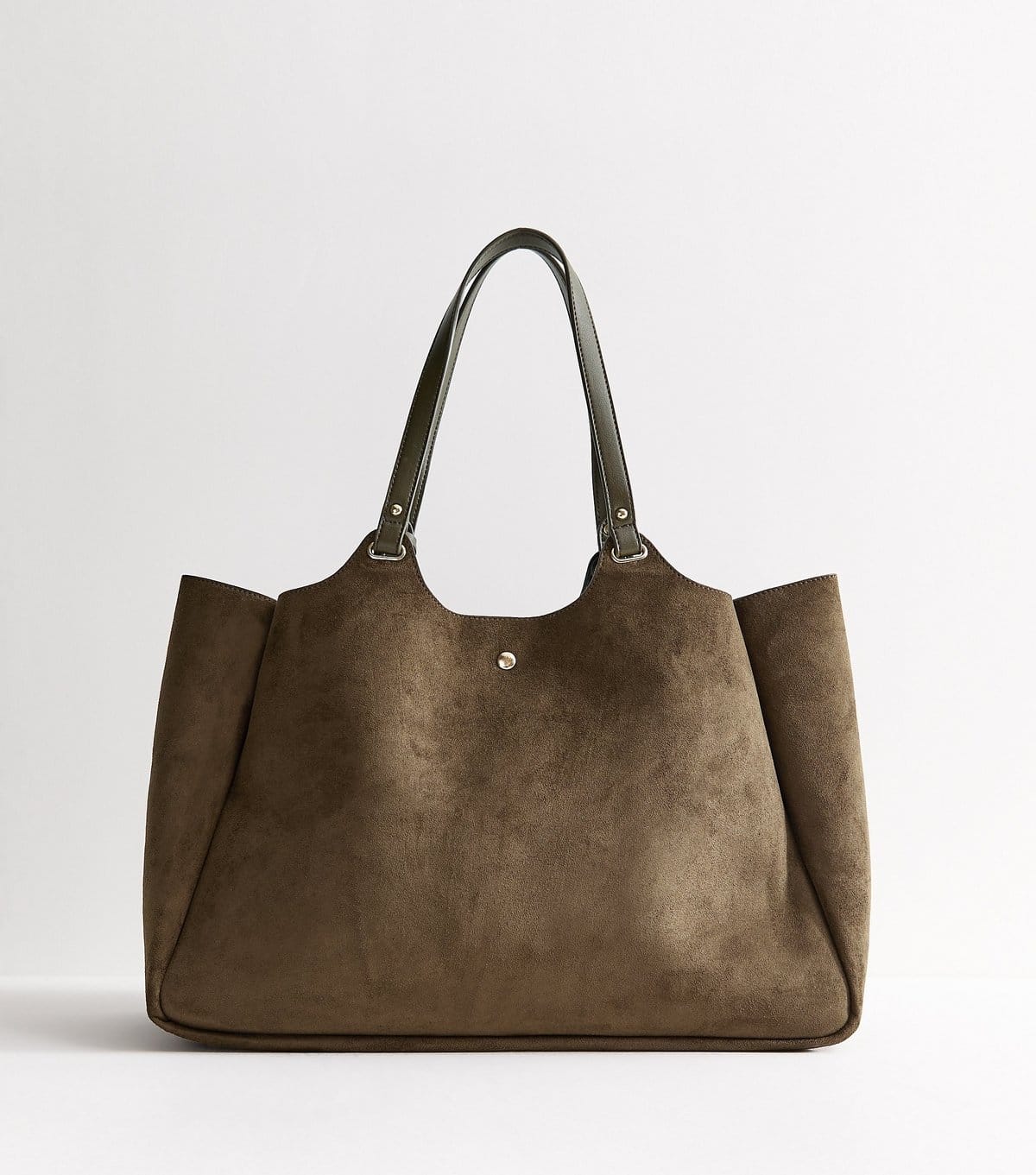 New Look Light Khaki Faux Suede Shopper Tote Bag New Look - 4