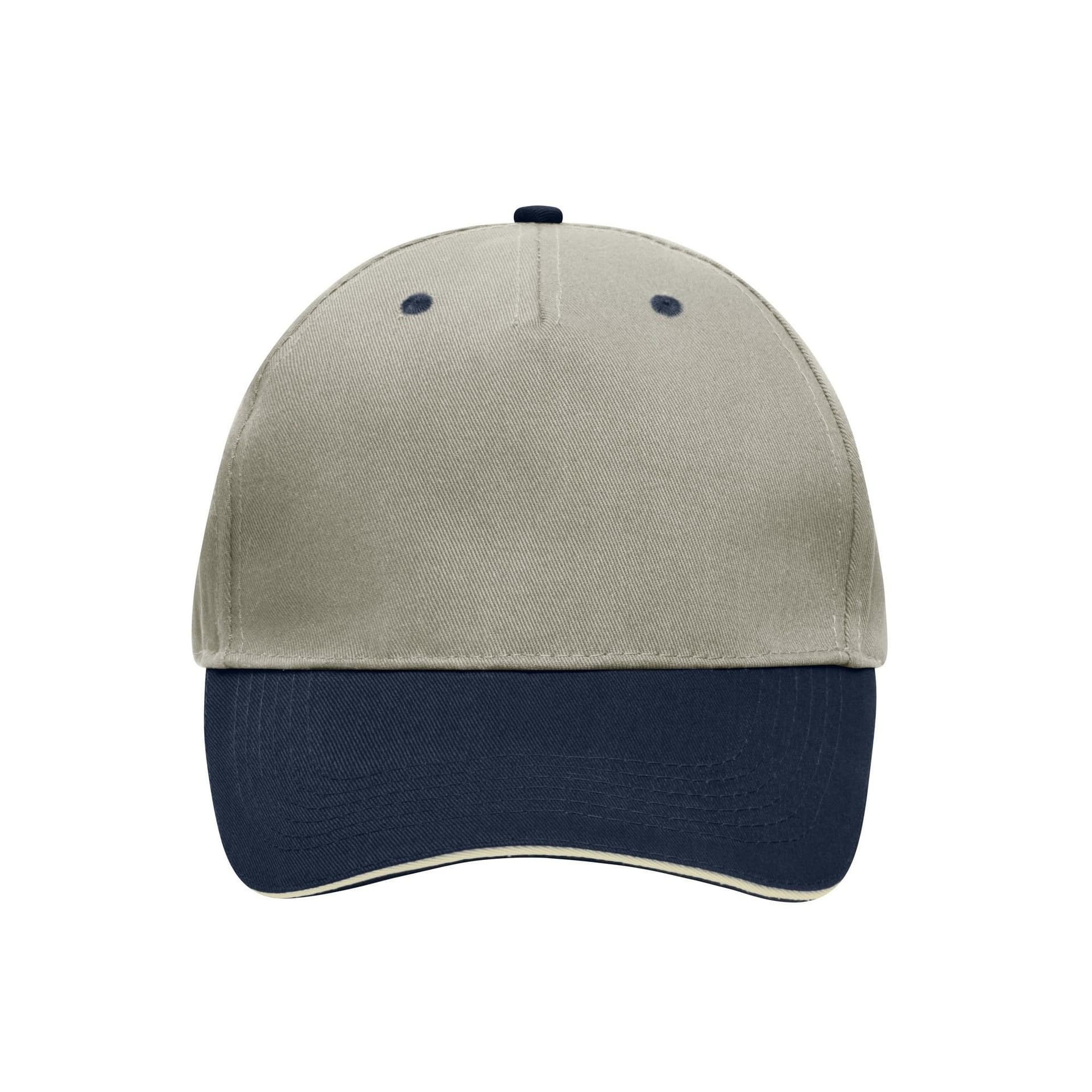 Myrtle Beach Myrtle Beach Men's 5 Panel Sandwich Peak Baseball Cap in Light Beige