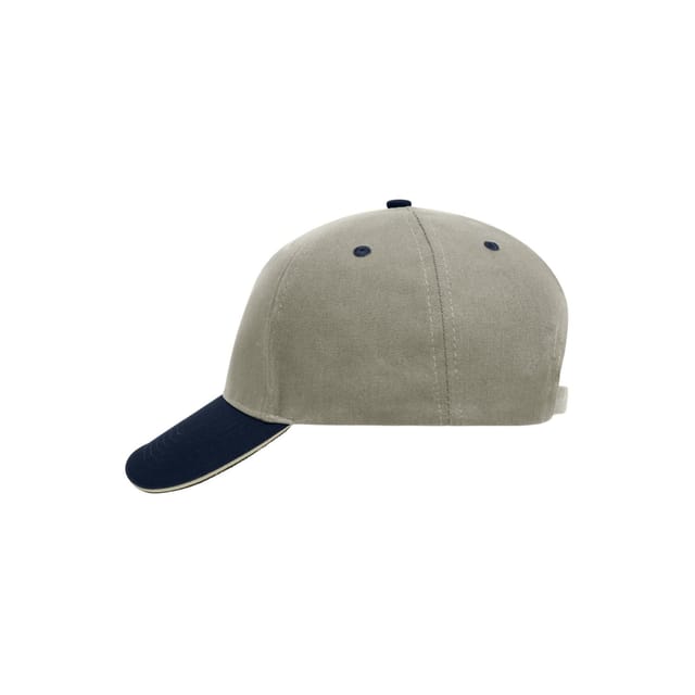 Myrtle Beach Myrtle Beach Men's 5 Panel Sandwich Peak Baseball Cap in Light Beige - 3