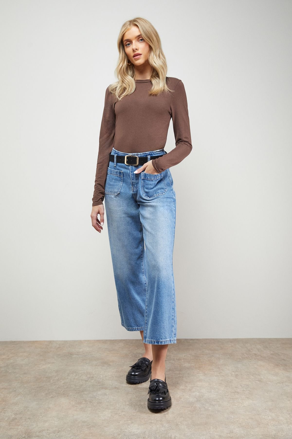 Oasis Oasis Women's Brooker Real Leather Tassel Chunky Loafers in Black - 2