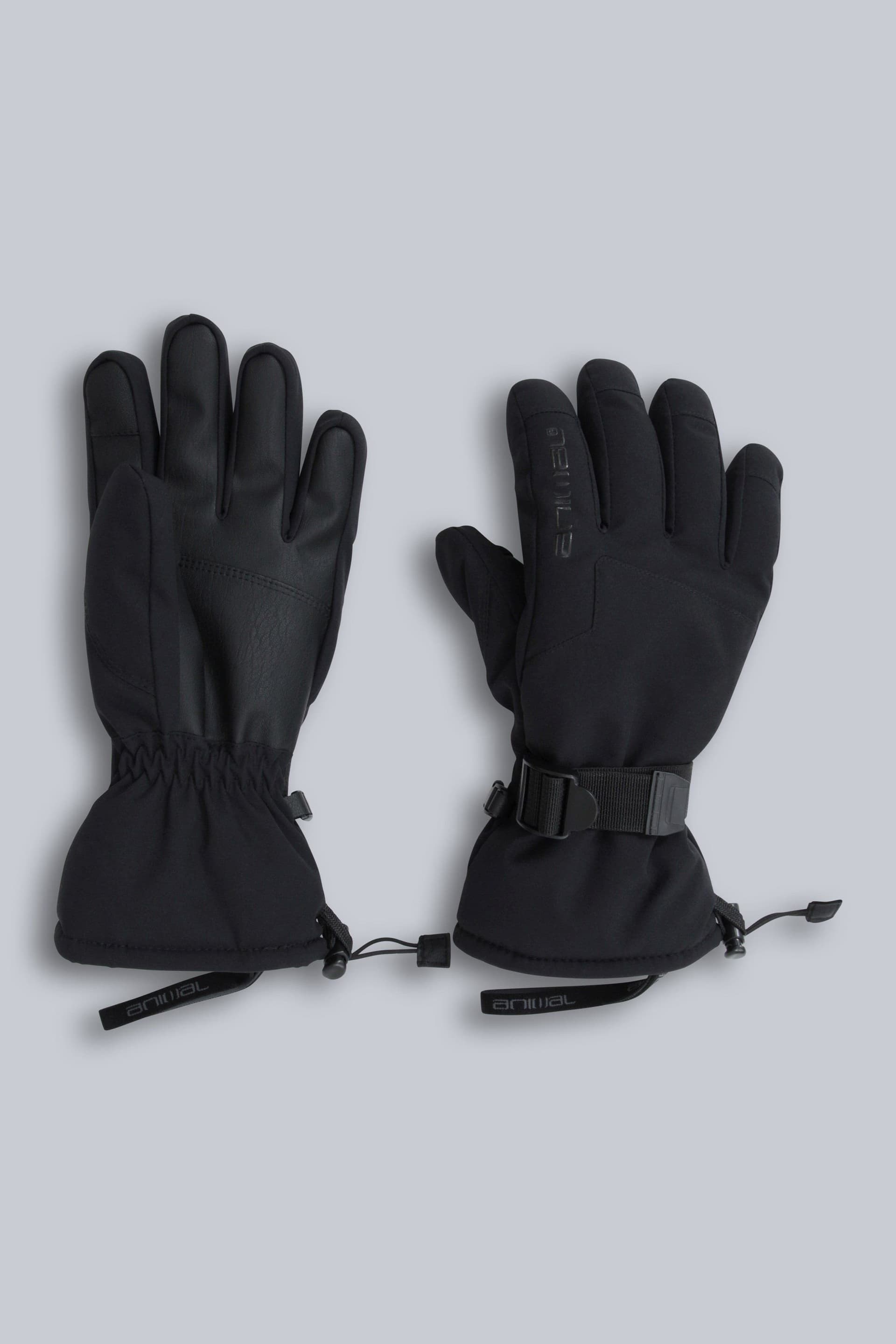 Animal Animal Women's 'Flow' Waterproof Warm Padded Fleece Lined PrimaLoft® Snow Gloves in Jet Black