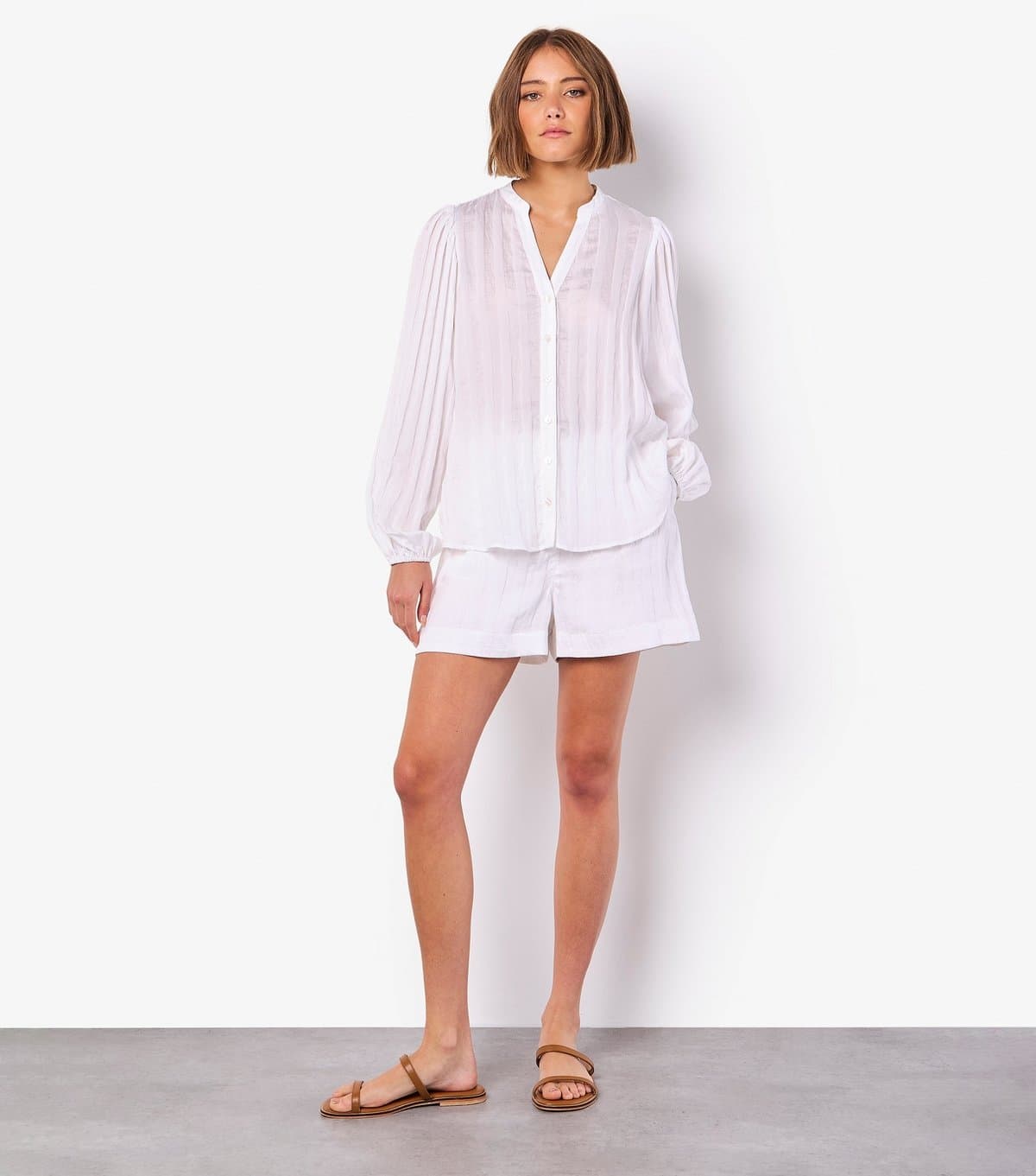 Apricot Women's White Striped Long Sleeve Shirt Apricot New Look