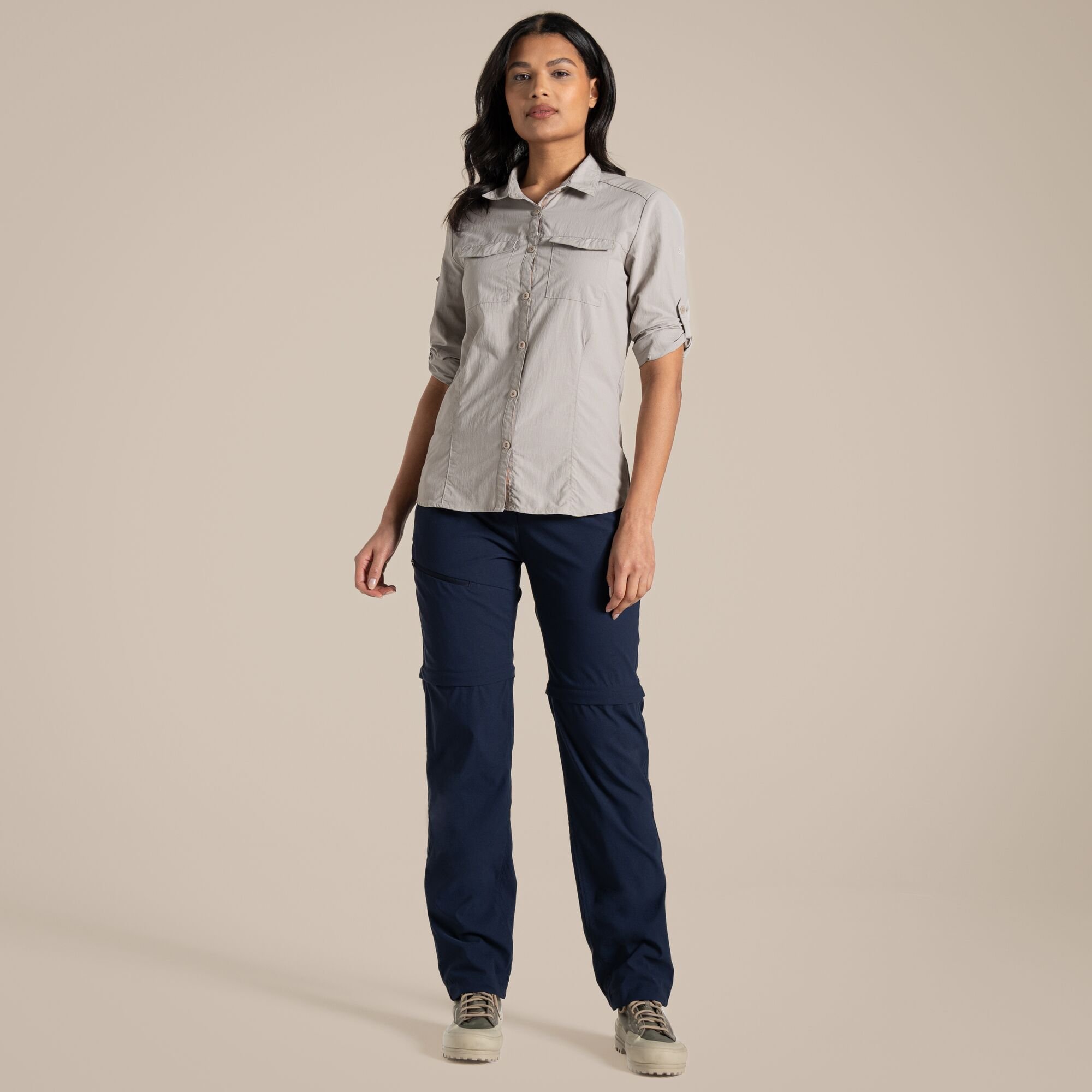 Craghoppers Craghoppers Women's 'Nosilife Pro' Zip-Off Ant Insect Walking Trousers in Navy - 4