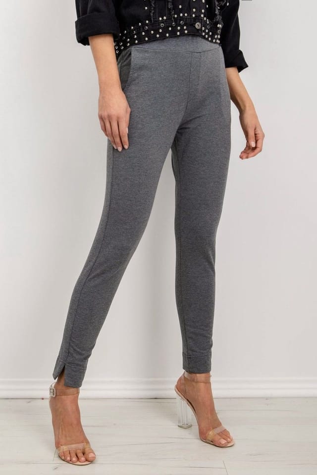 Love Lace Love Lace Women's Everyday Smooth Sweatpants Elastic Waist in Grey - 3