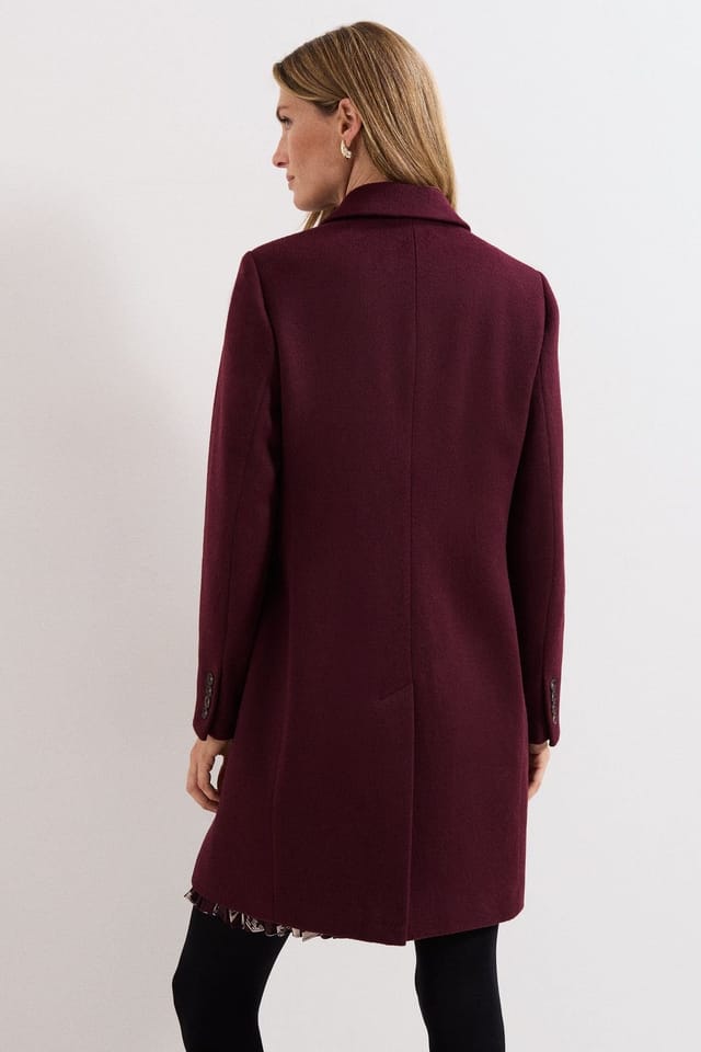 Phase Eight Phase Eight Women's Lydia Wool Coat in Maroon - 3