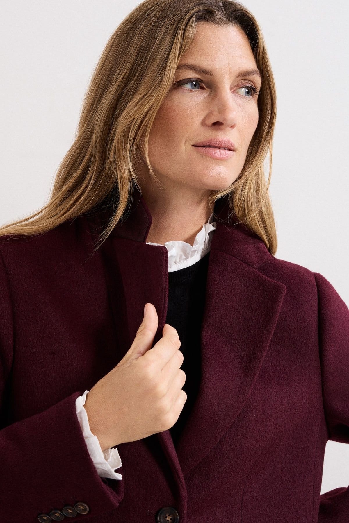 Phase Eight Phase Eight Women's Lydia Wool Coat in Maroon - 4