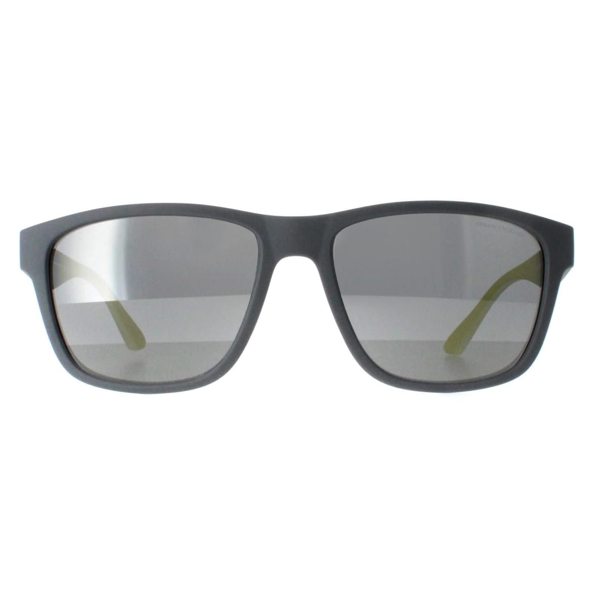 Armani Exchange Armani Exchange Men's Square Matte Grey Grey Mirror Silver AX4135S - 1