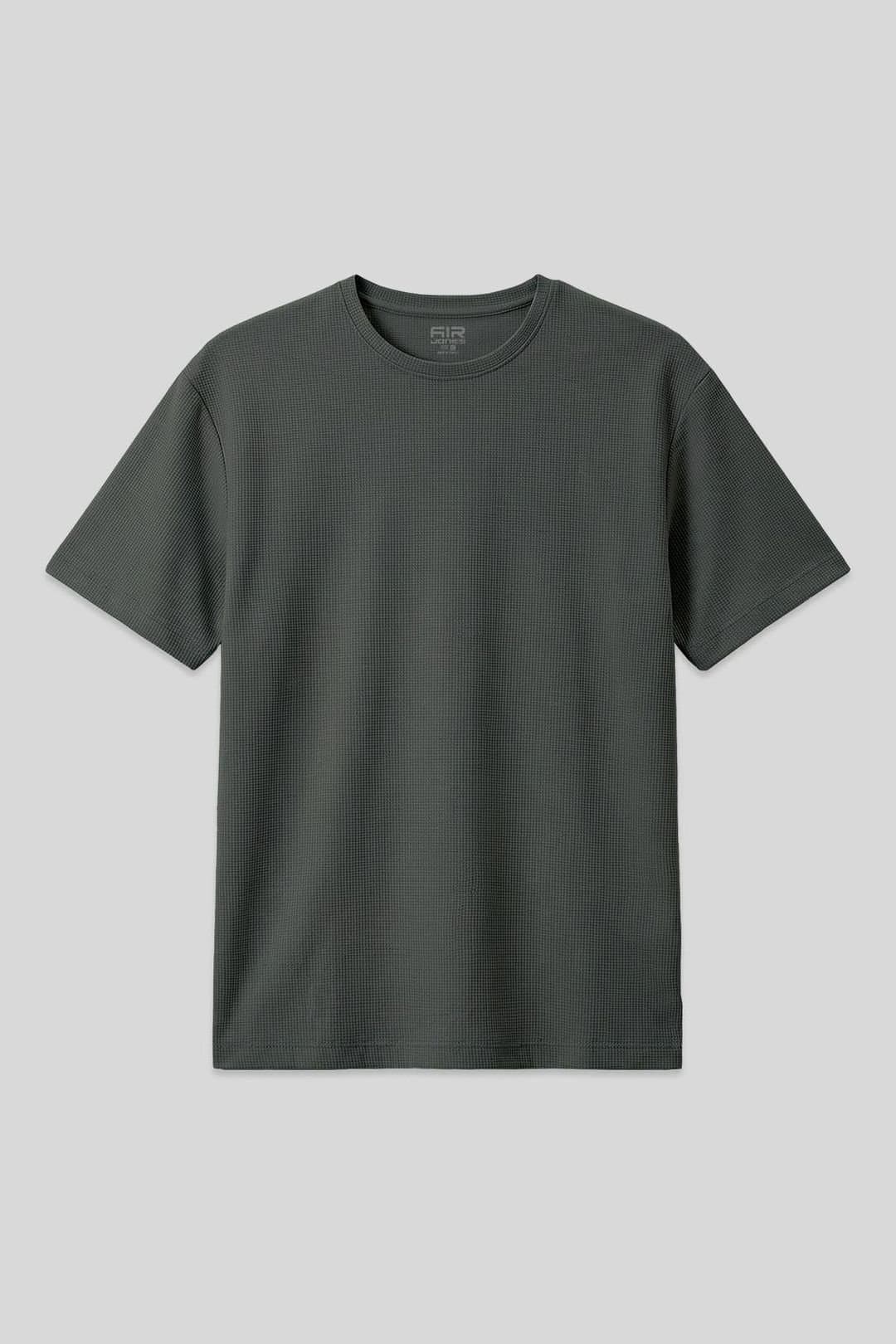 Tommy Life Tommy Life Men's Oversized Crew Neck T-Shirt in Dark Green