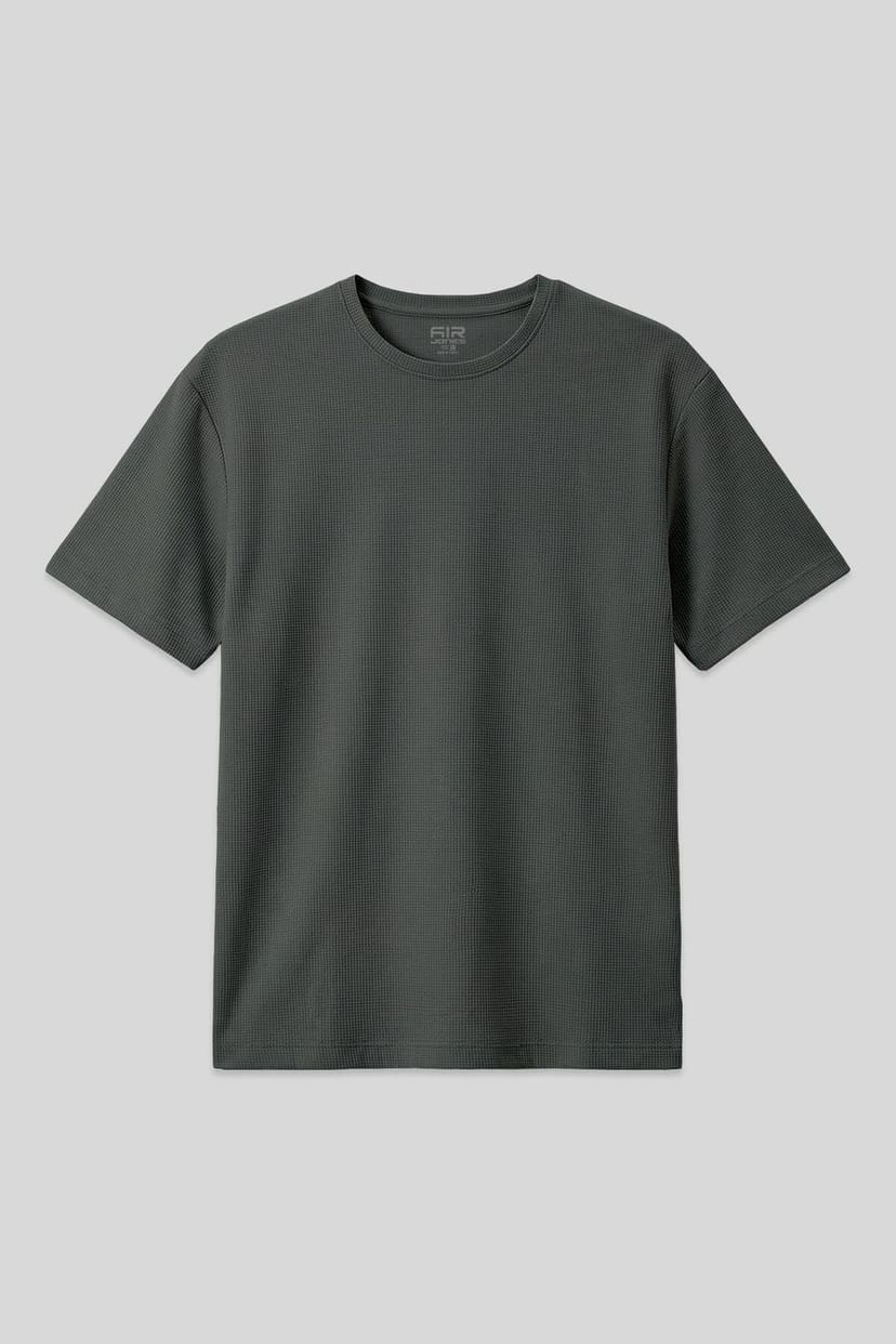 Tommy Life Tommy Life Men's Oversized Crew Neck T-Shirt in Dark Green - 1