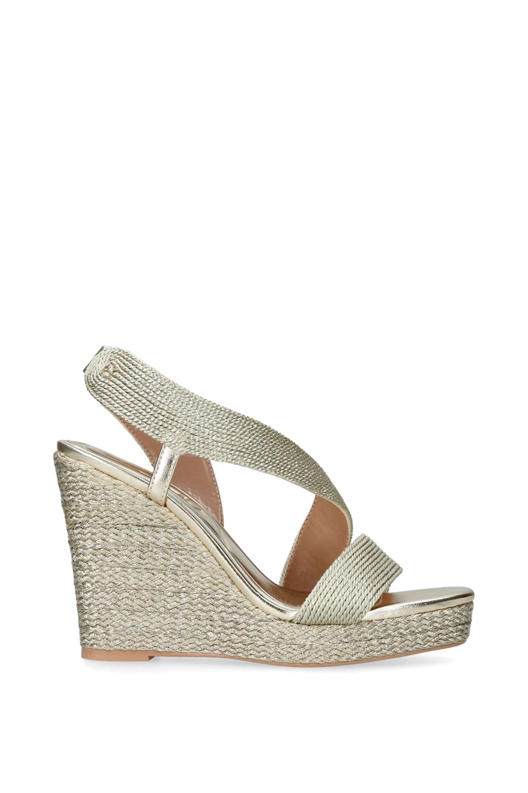 Carvela Carvela Women's 'Gala Wedge' Fabric Heels in Gold