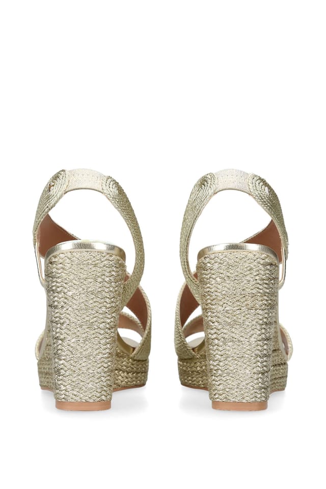 Carvela Carvela Women's 'Gala Wedge' Fabric Heels in Gold - 3