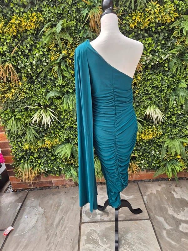 Club L Club L London maternity ruched dress bottle forest green size 16 maternity