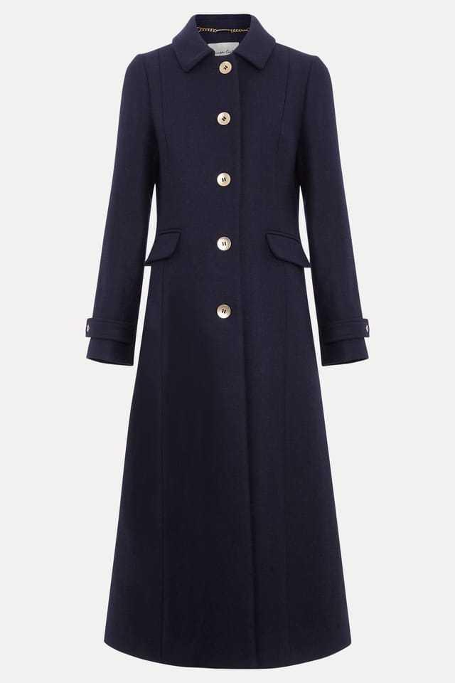 Phase Eight Phase Eight Women's Aurelie Long Sleeve Maxi Coat in Dark Navy - 2