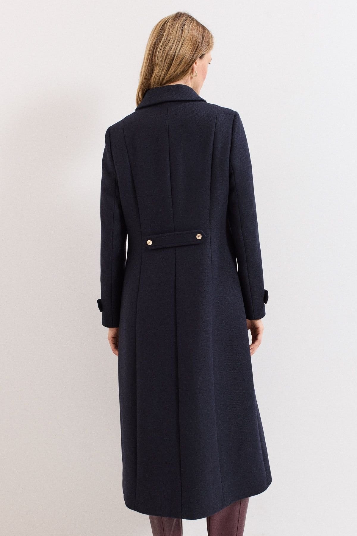 Phase Eight Phase Eight Women's Aurelie Long Sleeve Maxi Coat in Dark Navy - 4
