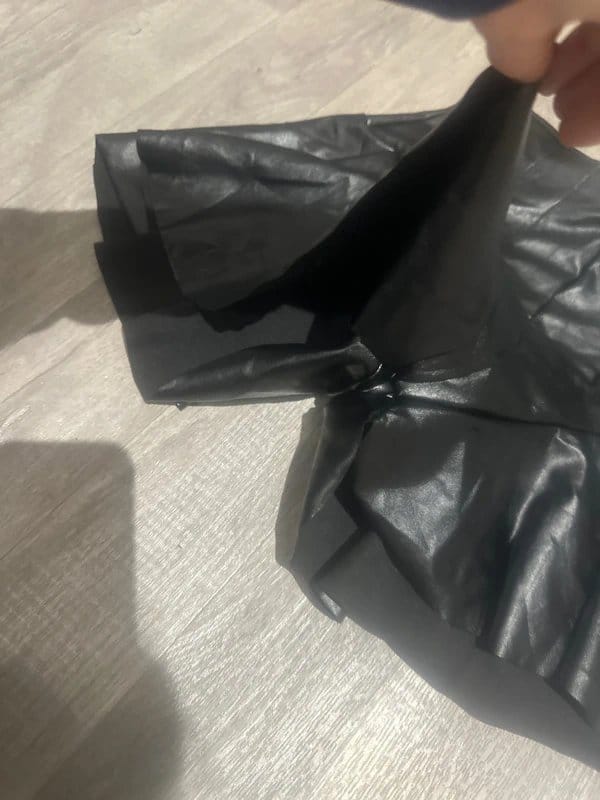Bershka Black Leather Short Skirt