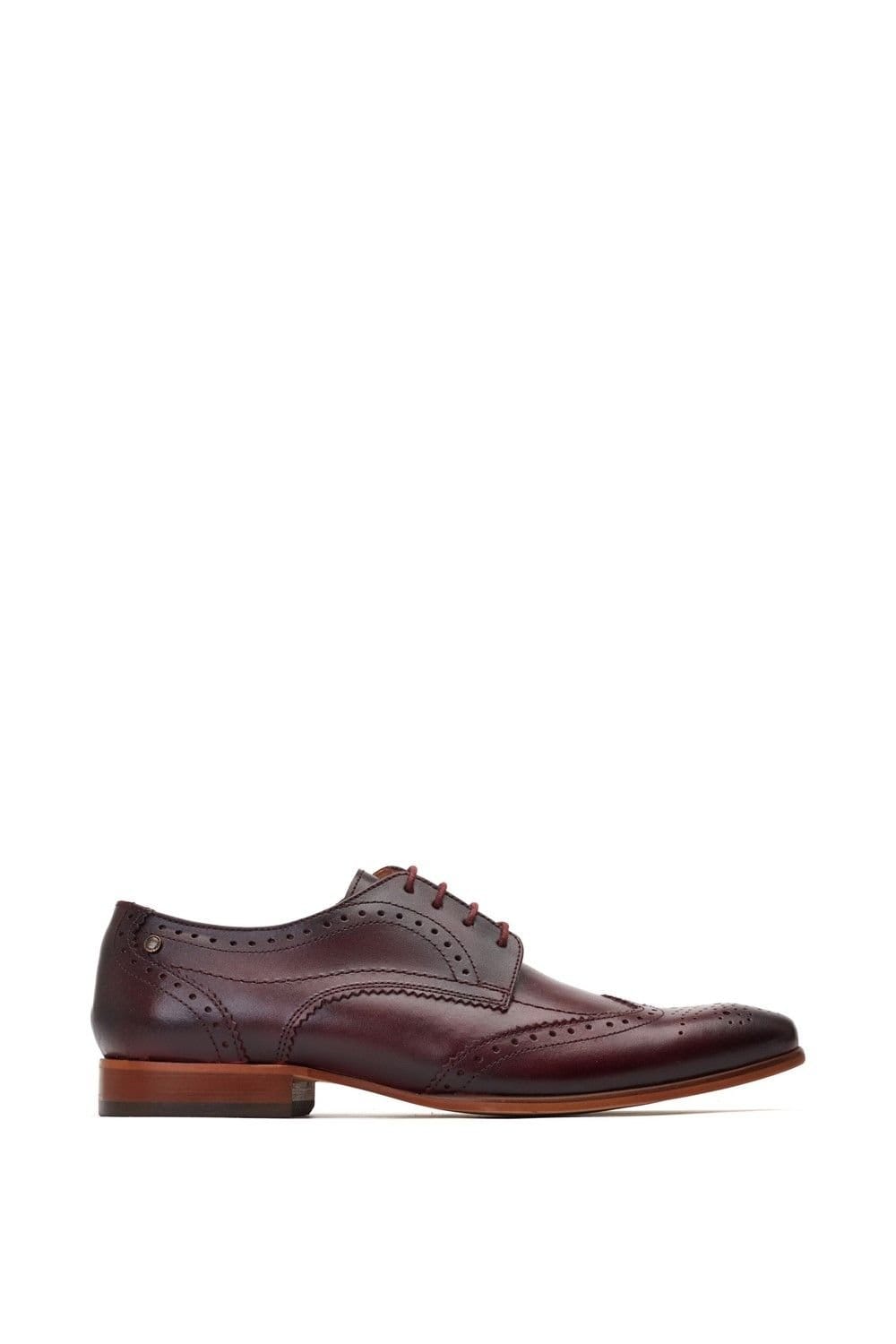 Base London Base London Men's Barbera Lace Up Brogue Shoe in Dark Red - 4