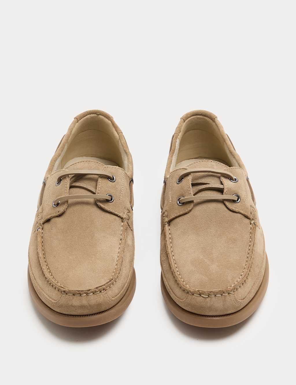 Marks & Spencer M&S Suede Deck Shoes Stone - 1